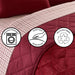 Dearfoams Burgundy Velvet Plush 7 Piece Quilt Bedding Set with Flannel Sheets, Full