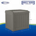 22-Gallon Small Deck Box - Lightweight Resin Indoor/Outdoor Storage Container and Seat for Patio Cushions and Gardening Tools - Store Items on Garage, Yard - Stone Gray