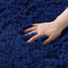 Fluffy Plush Modern Rugs for Bedroom Comfortable Soft Home Decor Shag Rug Cute Circle Carpet for Girly Boy Baby Room Dormitory Living Room Rug(4X4 Feet Navy Blue)