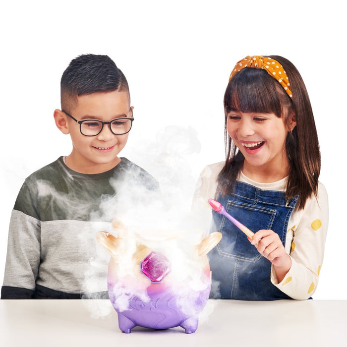 Magic Mixies - Magical Misting Cauldron with Interactive Pink Plush Toy - Electronic Pets