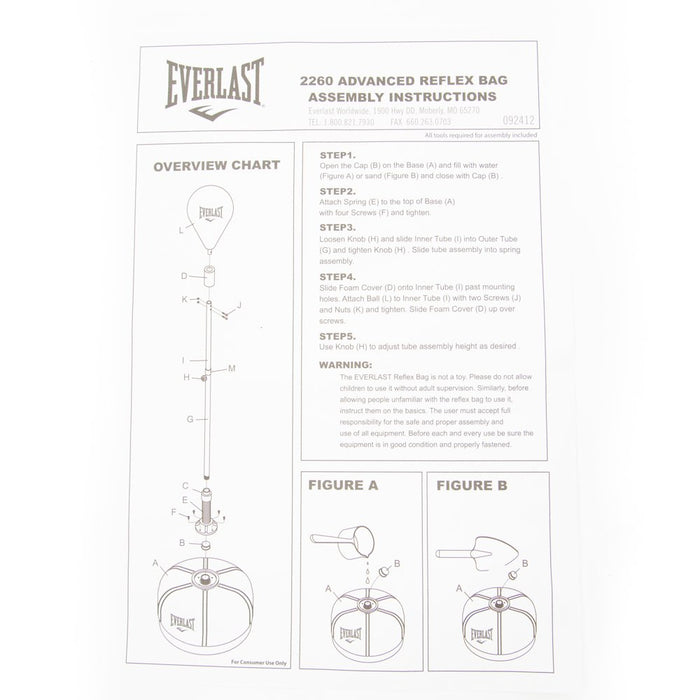 Everlast Freestanding Reflex Bag