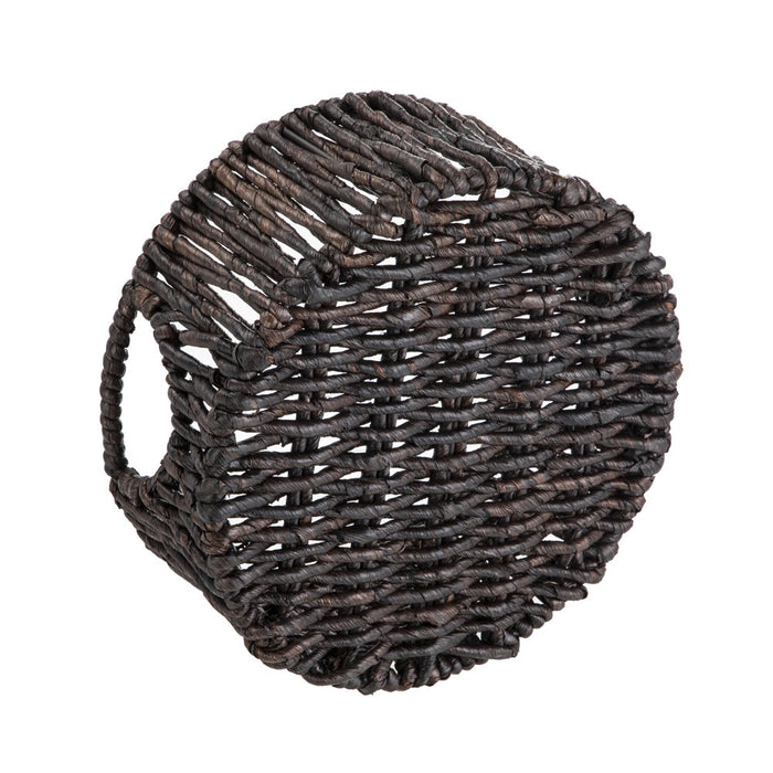 Mainstays round Dark Brown Maize Low-Rise Decorative Storage Basket