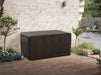 Marvel plus 71 Gallon Resin Outdoor Box for Patio Furniture Cushion Storage, Brown