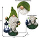 Garden Gnomes Decorations for Yard with Lantern Solar Light, 13" Cute Large Moss Garden Sculptures & Statues Outdoor Lawn Ornaments Garden Gifts for Spring Front Porch Patio