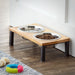 Elevated Stainless Steel Dog Bowls, Wood Finish, Medium