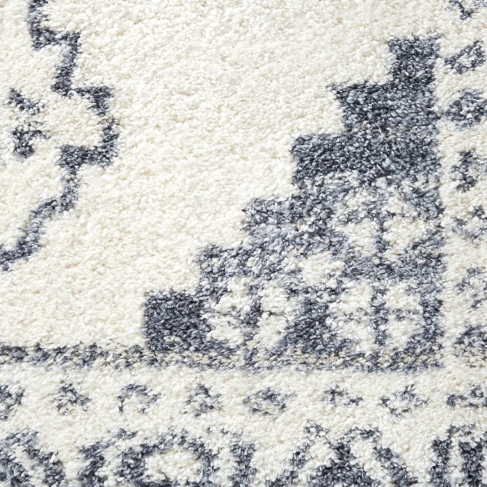 Wanda June Home Persian Shag with Fringe Area Rug, Blue/Ivory, 5'2" X 7'2" by Miranda Lambert
