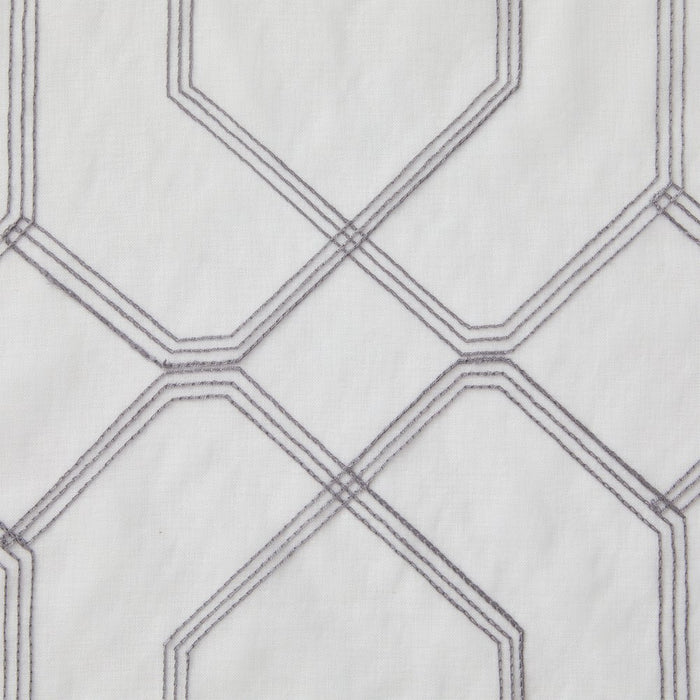 Mainstays Modern Gray Geometric Rod Pocket Sheer Curtain Set, 28" X 63" (4 Panels)