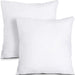 Throw Pillows Insert (Pack of 2, White) - 18 X 18 Inches Bed and Couch Pillows - Indoor Decorative Pillows