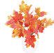 2 Pcs Artificial Maple Shrubs Fake Plants Fall Maple Leaf Bunches for Halloween Home Garden Office Decor, 11.8''