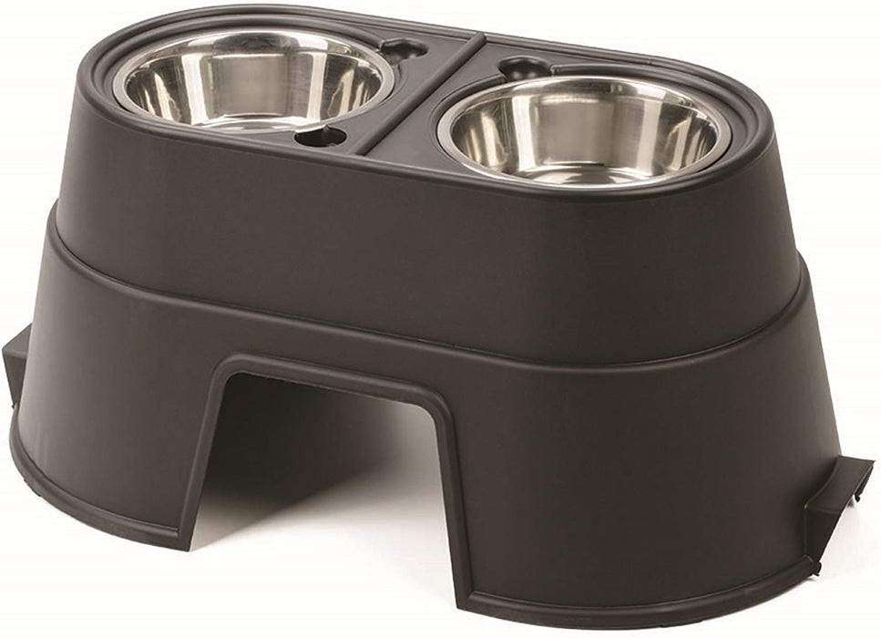 Ourpets Comfort Diner Elevated Dog Food Dish (Raised Dog Bowls Available in 4 Inches, 8 Inches and 12 Inches for Large Dogs, Medium Dogs and Small Dogs), 8-Inch