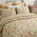 Quilt Set, 3-Piece Quilt Sets with 2 Pillow Shams - Boho Reversible Soft and Lightweight Quilt Bedding Bedspread Coverlet Set (Beige Floral, King)