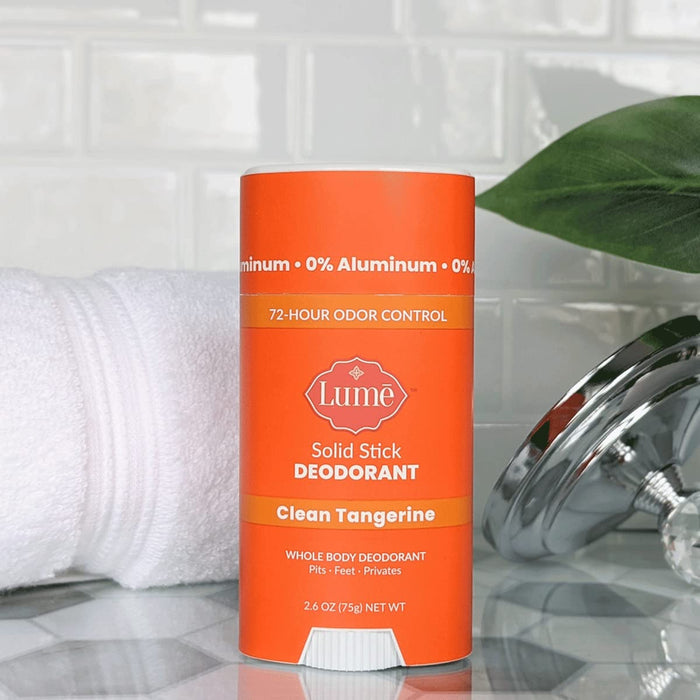 Solid Deodorant Stick - Whole Body Deodorant - Aluminum-Free, Baking Soda-Free, Hypoallergenic, Safe for Sensitive Skin - 2.6 Ounce Solid Stick (Clean Tangerine)
