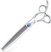 7.5" 56-Tooth Blending Dogs Grooming Scissors Cats Thinning Shears Pets Blender Thinner Trimming Texturizing Kit with Offset Handle Blue Jewelled Screw (7.5 Inch)