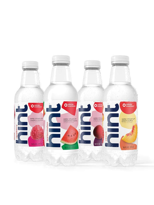 Hint Water Best Sellers Pack (Pack of 12), 16 Ounce Bottles, 3 Bottles Each Of: Watermelon, Blackberry, Cherry, and Pineapple, Zero Calories, Zero Sugar and Zero Sweeteners