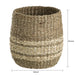 Mainstays Natural Seagrass Basket with Cream Color Stripes