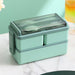 Portable Hermetic Lunch Box School Children Student Grids Bento Box with Fork Spoon Leakproof Microwavable Prevent Odor