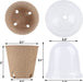 36 Set Plant Nursery Pots with Humidity Dome, Seed Starter Pots Biodegradable Peat Pots, Seedlings Planting Pots with Plant Labels for Indoor Outdoor Garden