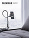 Phone Holder Bed Gooseneck Mount - Cell Phone Clamp Clip for Desk, Flexible Lazy Long Arm Headboard Bedside, Overhead Mount Stand, Compatible with Iphone 14 plus / Pro Max XR X 8 7 6 Plus