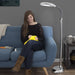 Adjustable Full Spectrum Sunlight Floor Lamp with Bendable Neck in Chrome Color