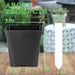 Square Nursery Pots 3.3 Inches Flexible Plastic Seedling Pots Square Pots for Plants, Succulent, Flower, Pack of 60, with 60 PCS Plant Labels