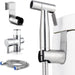 Handheld Toilet Bidet Sprayer for Toilet-Adjustable Water Pressure Control with Bidet Hose for Feminine Wash, Stainless Steel Brushed Nickel Cloth Diaper for Baby Wash