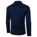 Men Fashion Shirts Stitching Casual Fashion Design Top Long Lapel Loose Sleeve Shirts