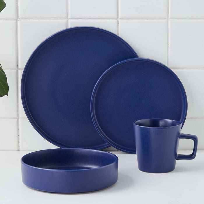 Coupe Dinnerware Set, Service for 8, Black Matte, 32 Piece