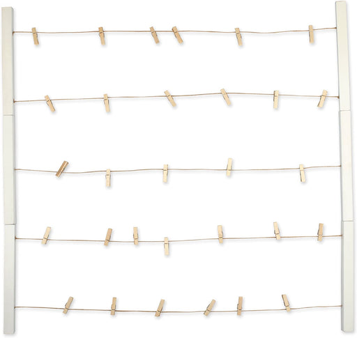 DII Clothesline Collage, Photo Display Collection, Rustic White, 26X29.75"