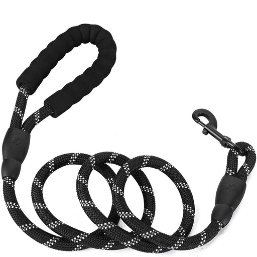 Rope Dog Leash 6FT with Comfortable Padded Handle, Highly Reflective Threads Strong Dog Leash for Puppies Small Medium and Large Dogs