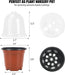 BEWAVE Plant Nursery Pots with Humidity Dome, 100 Sets Indoor Gardening Pot Planting Containers Starter Seed Starting Containers Planters with 100 Pcs Plant Labels, 3.5"