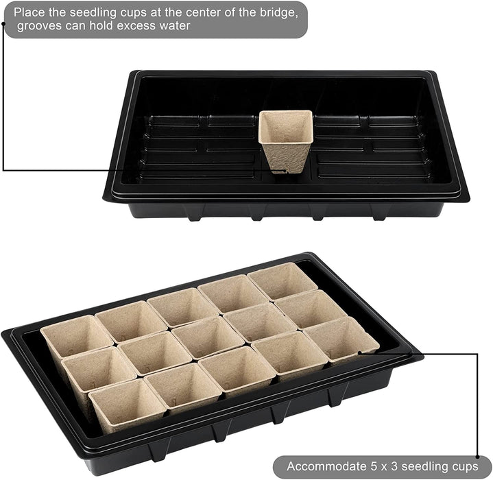 247 Pack Seed Starter Kit Including Peat Pots for Seedlings Seed Starter Tray with Plant Labels, Tool, Plastic Growing Trays Germination Tray Paper Seedling Cups for Indoor Outdoor Garden