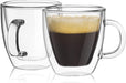 Savor Double Wall Insulated Glasses Espresso Mugs (Set of 2) - 5.4-Ounces