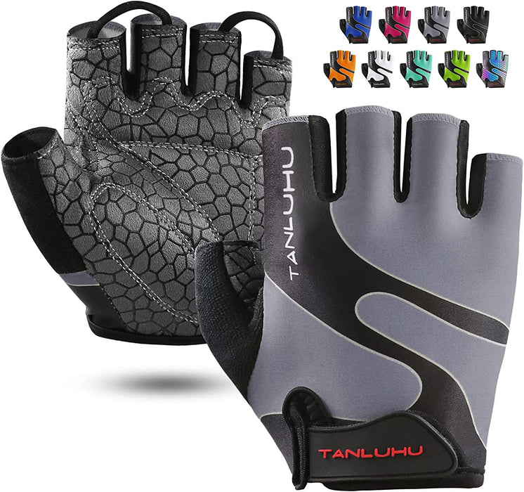 Cycling Gloves Mountain Bike Gloves Half Finger Road Racing Riding Gloves Breathable Shock-Absorbing Biking Gloves for Men and Women