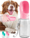 Malsipree Dog Water Bottle, Leak Proof Portable Puppy Water Dispenser with Drinking Feeder for Pets Outdoor Walking, Hiking, Travel, Food Grade Plastic (12Oz, Blue)