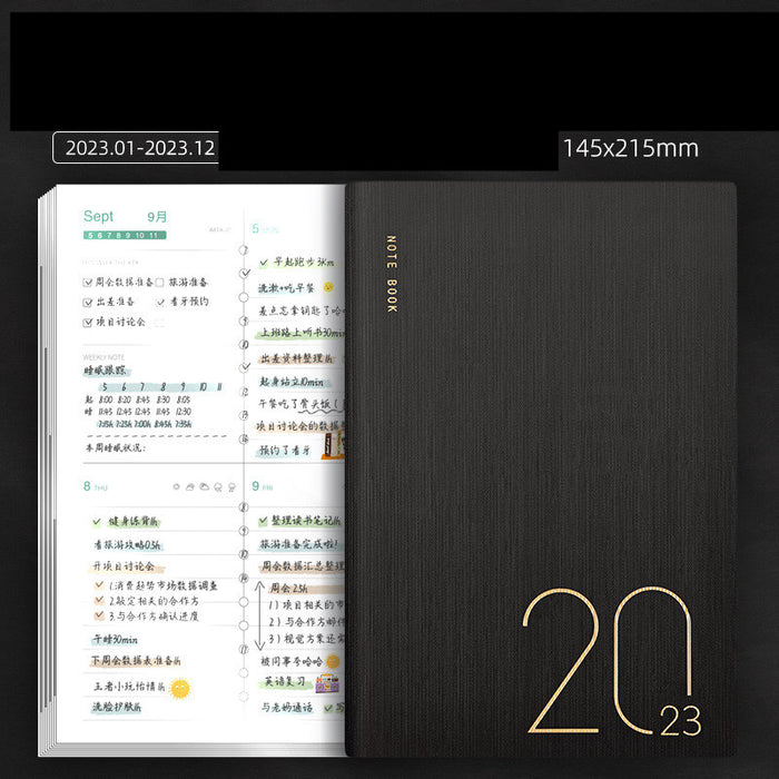 2023 Weekly Schedule A5 Calendar Self Discipline