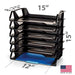 Officemate Achieva Side Load Letter Tray, Recycled, Black, 6 Pack (26212)