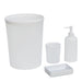 Frosted White Plastic 4 Pc Bath Accessories Set, Mainstays