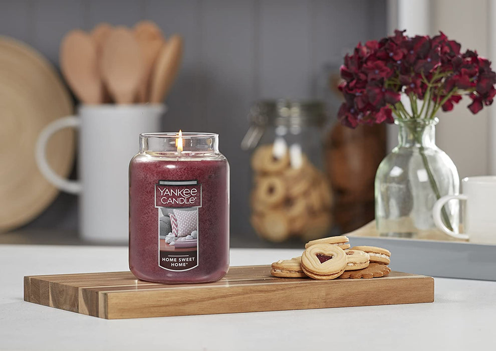 Yankee Candle Home Sweet Home Scented, Classic 22Oz Large Jar Single Wick Candle, over 110 Hours of Burn Time