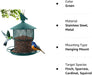 Bird Feeder for outside Hanging,Squirrel Proof Wild Bird Seed Feeders for Outdoor, Metal Large Bird Feeders Waterproof with 4 Lbs Seed Capacity for Cardinal, Sparrow,Finch,Chickadee Etc