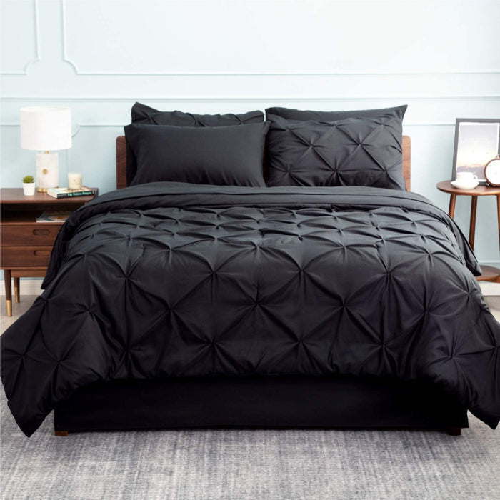 Bedsure Full Size Comforter Sets - Bedding Sets Full 7 Pieces, Bed in a Bag Black Bed Sets with Comforters, Sheets, Pillowcases & Shams,Adult & Kids Bedding