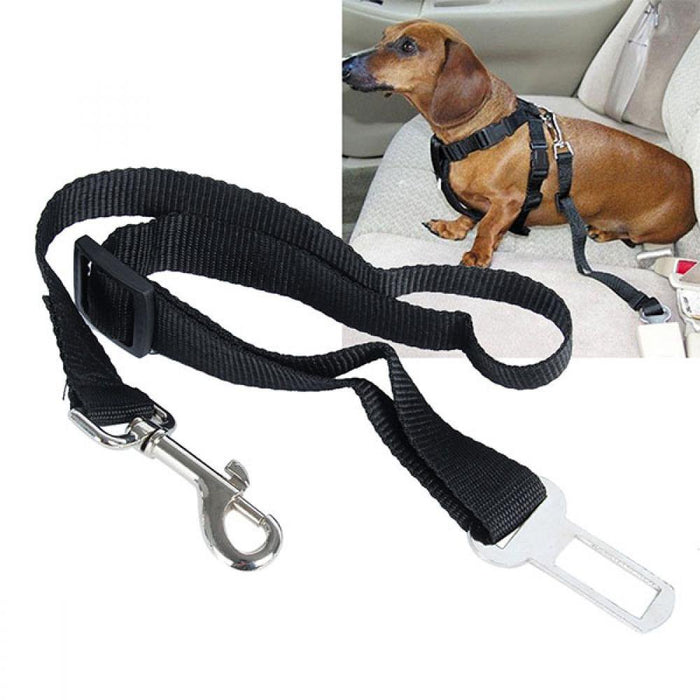 2Pcs Dog Leash Seat Belt Pet Car Seatbelt ，With Swivel Clip and Adjustable Length for Dogs and Cats, Black Seatbelt Harness for All Vehicles
