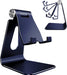 Adjustable Cell Phone Stand, Creadream Phone Stand, Cradle, Dock, Holder, Aluminum Desktop Stand Compatible with Phone Xs Max Xr 8 7 6 6S plus SE Charging, Accessories Desk,All Mobile Phones-Navy Blue