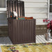 51 Gallon Square Outdoor Storage Deck Box Polypropylene Deck Box Container Patio Garden Furniture for Patio Cushions, Gardening Tools and Pool Toys (Brown)