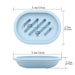 2-Pack Soap Dish with Drain, Soap Holder, Soap Saver, Easy Cleaning, Dry, Stop Mushy Soap (Blue)