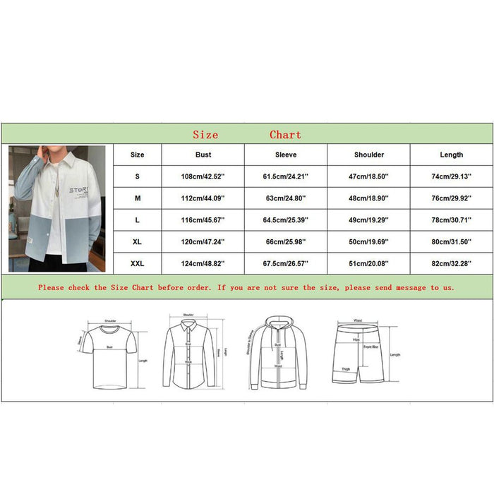 Men Long Sleeve Autumn Winter Casual Printed Shirts Fashion Top Blouse Shirts Mens Designer Clothes