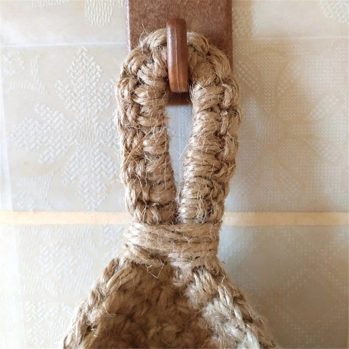 Jute Eco Storage Basket Portable Wall Hanging Flower Basket Organizer Fruit Vegetable Toys,Rattan Box Home Decoration by