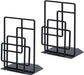 Book Ends Heavy Duty, Decorative Black Bookends for Shelves, Window Lattice Design