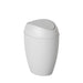 2.4 Gal Twirla Polypropylene Swing-Top Lid Bathroom Trash Can Garbage Can, Grey