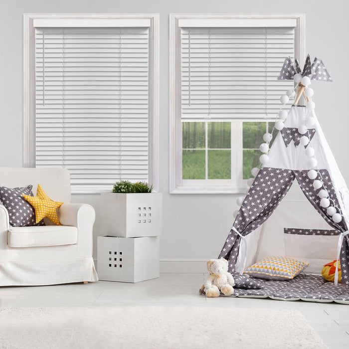 Richfield Studios 2" Cordless Faux Wood Blinds, White