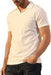 Men'S Fashion Athletic Muscle Polo Shirts V Neck Golf T-Shirts Workout Solid Color Tee Shirt Top